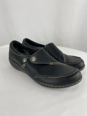 Clarks Collection Ashland Lane Q Slip On Loafers Black Women's 7M
