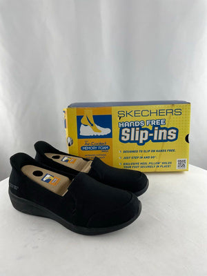 Skechers Arya Extraordinary Slip On Vegan Black Air Cooled Women's Size 9 NIB