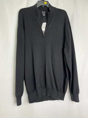 Jos. A. Bank Black Pima Cotton Knit Quarter Zip Pullover Men's XXL NWT