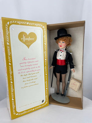 Effanbee Vintage 1985 Lucille Ball I Love Lucy Collectors Doll w Stand NIB