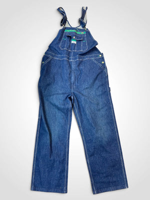 Liberty Mens Denim Bib Overalls Flex Dark Wash 46x30 17006 WIT New With Tags