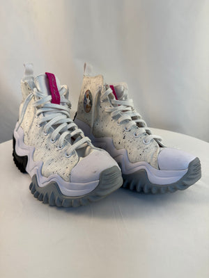 Converse Run Star Motion Platform 90's Marbled White Spotted Sneaker Women's 11