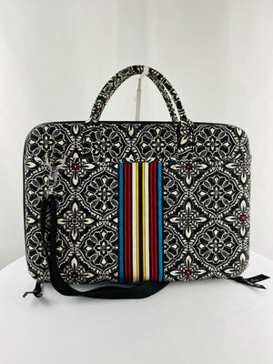 Vera Bradley Quilted Barcelona Print Hard Clamshell Laptop Case with Crossbody