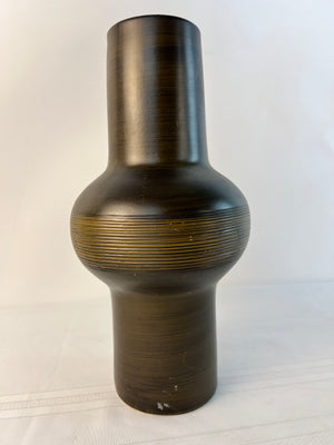 Ashley Furniture Karissa Large Gourd Vase Brown Striated Glazed 14" A2C00016