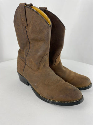 Masterson Boot Co. Youth Cowboy Boots Brown Leather 3D RB2000C