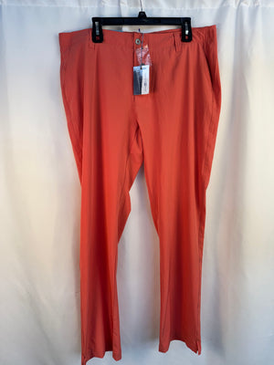 Bald Head Blues Performance Golf Pants Men's 38 NWT Salmon Pink Orange Stretch