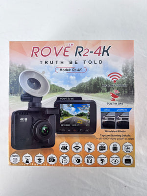 New Sealed ROVE R2-4K Truth Be Told Dash Cam/Suction or Sticky Mount