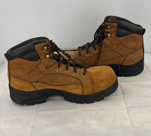 Guide Gear Men's WP Brown Leather Slip Oil Resistant Hiking Work Boots Size 13W