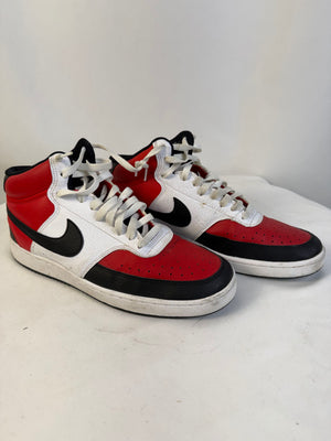 Nike Court Vision Mid White Red Black DM1186-600 Men's Size 10 Sneaker