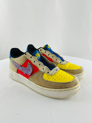 Nike Air Force 1 Low GS Multi-Color Velcro Youth Sneakers Size 5Y | FN7818-100