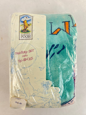 Vintage Classic Pooh Four Seasons Drapery Set 63" Curtains Tie-Backs NIP Disney