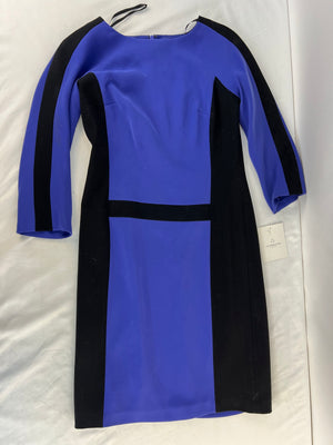 Liz Claiborne Colorblock Sheath Dress Womens Size 4 NWT Blue Black 6145047