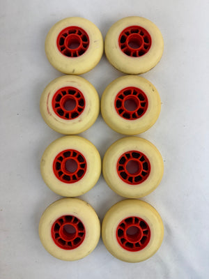 Simmons Rana Flash 90mm F1 Inline Speed Skate Wheels Set of 8 No Bearings