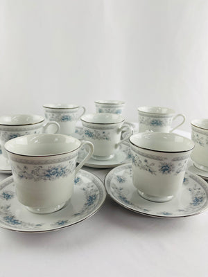 American Limoges Salem Heritage Bridal Bouquet Teacup & Saucer Set of 16 Japan