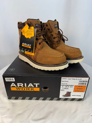 Ariat Women's Rebar Wedge 6" Waterproof Soft Toe Work Boots Size 6W New In Box