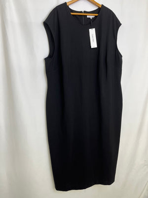 Calvin Klein Modern Essentials Sleeveless Black Shift Dress Women's 24W NWT