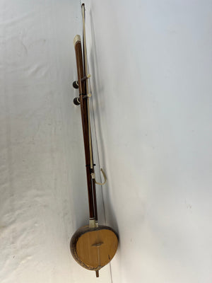 Vintage Coconut Saw U Two-Stringed Bowed Fiddle Traditional Thai Folk Erhu Style