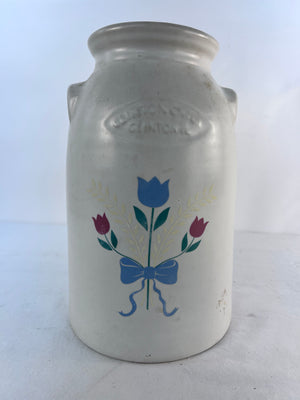 Vintage Large Ceramic Milk Jug Planter Flower Pot Can Country Dairy Farm 14"