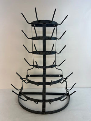 RARE Vintage Antique Wall Mount French Bottle Drying Rack