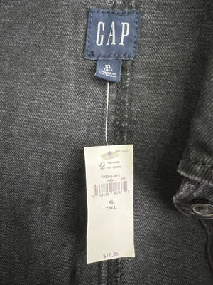 GAP Denim Barre Long Sleeve Black Wash Jean Jacket Womens XL Tall NWT 729564