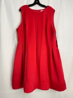 Calvin Klein Watermelon Pink Sleeveless Jersey Aline Dress Women's 22W NWT