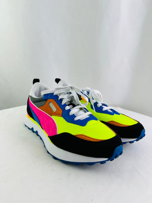 PUMA Rider FV Future Vintage Lime Squeeze Royal Sneakers Men's 10 | 387672-09