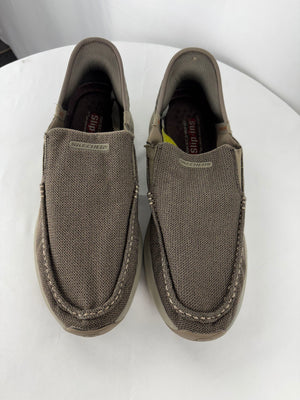 SKECHERS Parson Ralven Taupe Slip-On Casual Men's 11