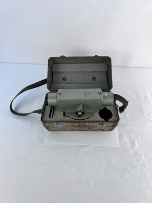 Vintage Teledyne Gurley Surveyor Transit Level SR 681603 Japan in Case w/ Strap
