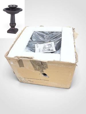 Smart Solar 30.5" Chatsworth intelliSOLAR 2-Tiered Fountain Bronze Open Box