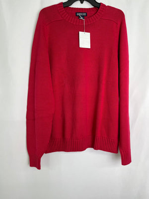 Land End Knit 100% Cotton Pullover Sweater in Red Men's Large