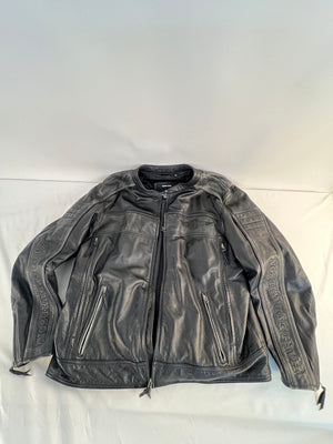 Harley Davidson Mens 3XL Durland Distressed Leather Motorcycle Riding Jacket