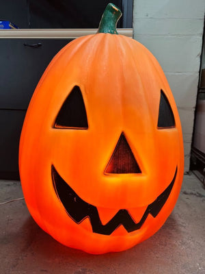 Vintage 28" EMPIRE Halloween Pumpkin Jack O Lantern Plastic Light-Up Blow Mold
