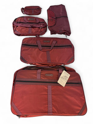 Pierre Cardin Burgundy Vintage 5-pc Burgundy Travel Luggage Set