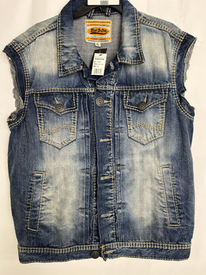 Rivet De Cru Men's Premium Denim Vest Size XL NWT