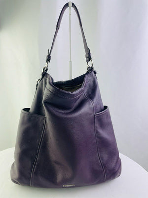 Coach Park Plum Pebbled Leather Hobo Crossbody Shoulder Bag | F31323
