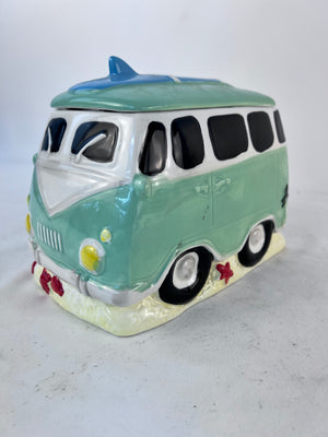 Young's Inc Vintage 1997 Volkswagen Inspired Cookie Jar with Lid Surfboard