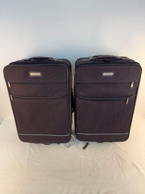 2 Pc Set Milano Softside Expandable Luggage 28" Large Checked Suitcases 2 Wheel