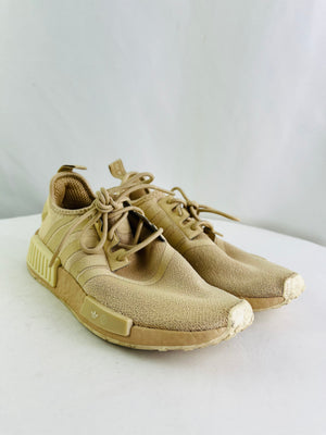 adidas NMD_R1 Beige Tan Running Shoes Boost Knit Women's Sneakers Size 7