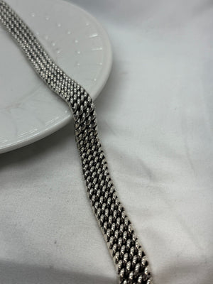 925 Mexico Sterling Silver Flexible Mesh Chain Necklace 140.2g Bold 19 in.