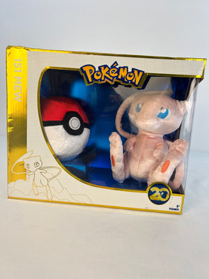 Pokemon 20th Anniversary 151 Mew Plush Pokemon Ball Stuffed Animal Tomy - NEW
