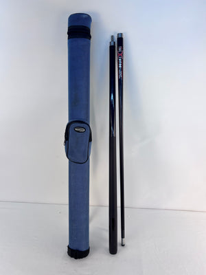 Sportcraft X-Factor Pool Cue Stick Graphite & Titanium w/ Case 58" Two Piece
