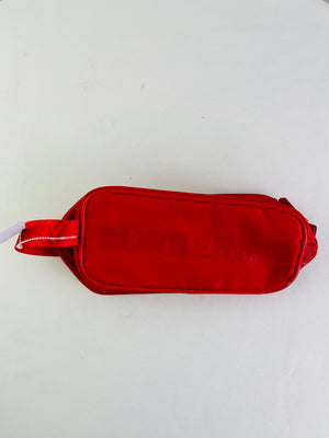 Burberry Beauty Red Cosmetic Pouch Makeup Toiletry Bag Clutch