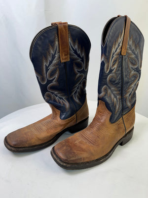 Masterson Boot Co. Cowboy Boots Size 7D Square Toe Brown