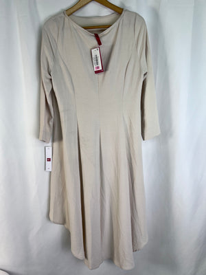 IC Collection Long Sleeve High Low Tunic-IC-5680T Oatmeal Size Medium NWT
