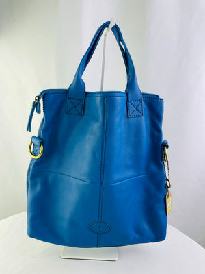 Fossil Key Per Bright Blue Multi Pocket Crossbody Organizer NWT SHB4525