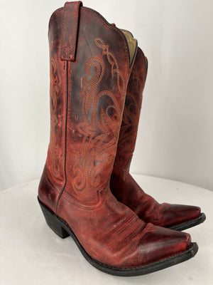 Smokey Mountain Boots Style 6471 Red Madison Pattern Women's Size 8.5D