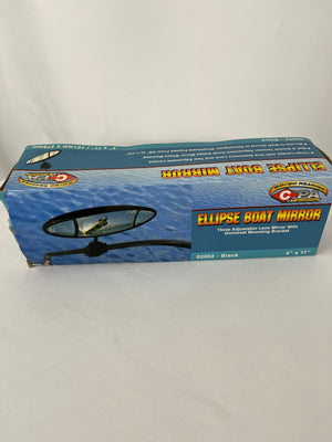 Cipa Ellipse Boat Mirror 4"x11" Three Adjustable Lens Mirror with Bracket