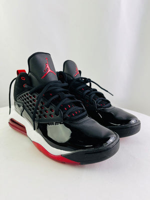 Jordan Maxin 200 Black Gym Red Mid Basketball Sneakers Men's 10 | CD63107-001