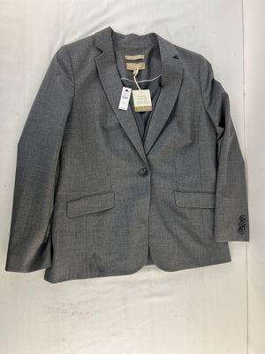 NWT Talbots Wool Blazer Jacket Size 10 Gray Woven In Italy 3D Wool Single Button