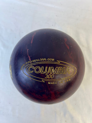 Columbia 300 Icon 300 Bowling Ball 13.4 lbs Purple Red Muscle Plus Coverstock